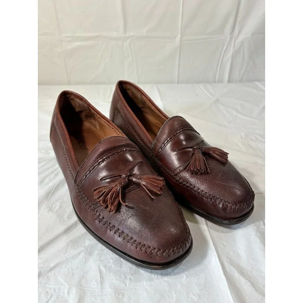 Brass Boot Brown Leather Loafers Size 13